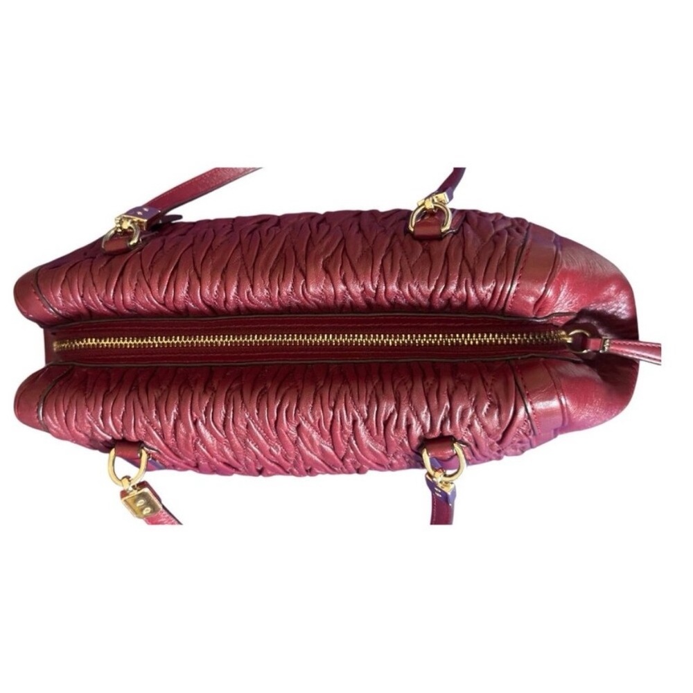 ✨LOW START✨ COACH The Madison Brick Red Gathered Twist Leather Bag - Picture 10 of 13